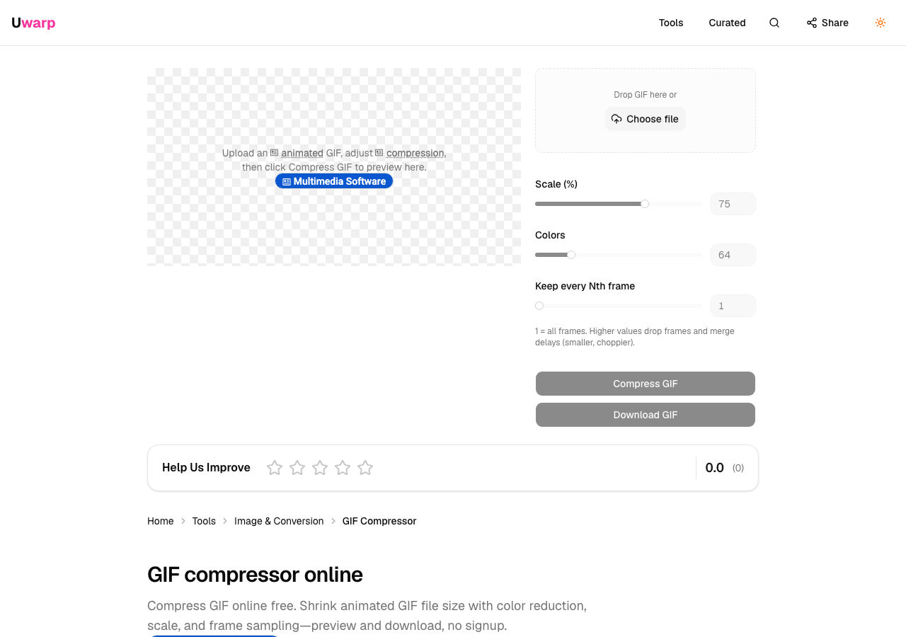 GIF 压缩工具上传