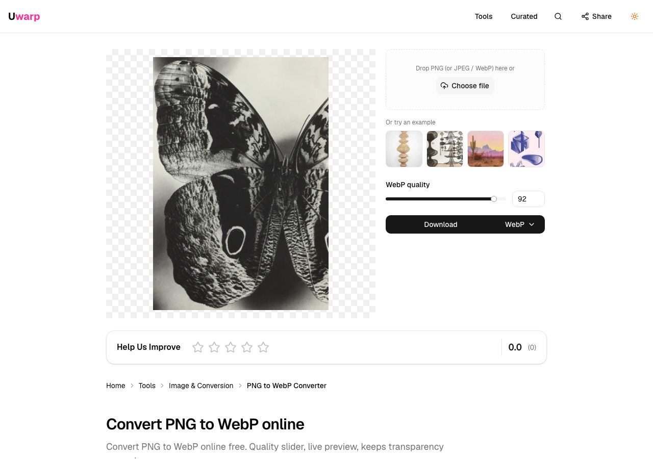 PNG 转 WebP 预览