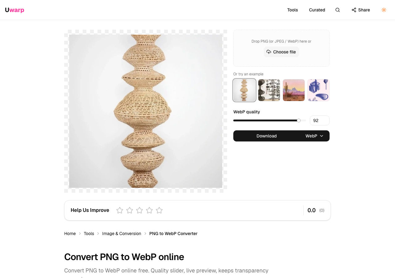 PNG 转 WebP 上传