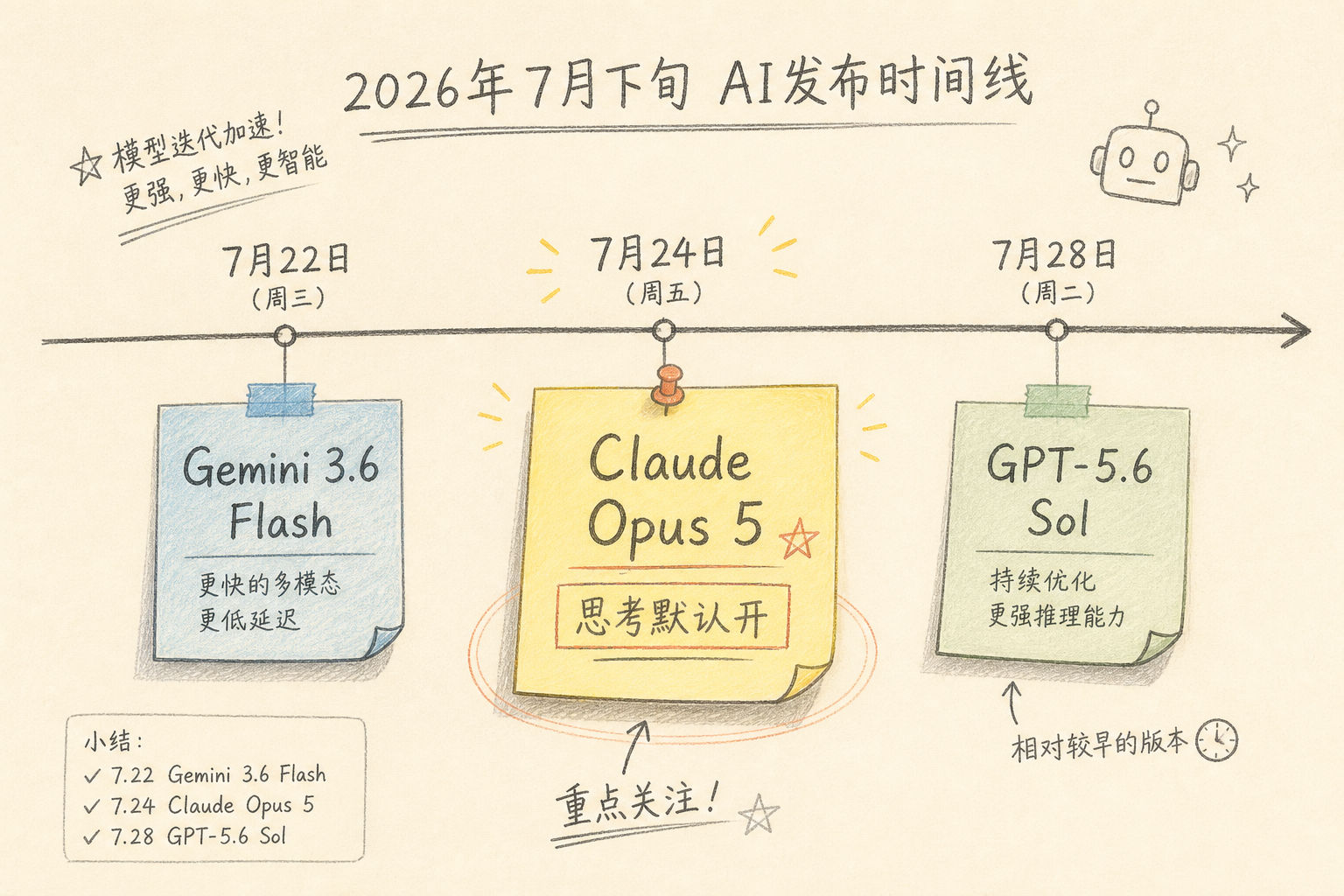 2026 年 7 月前后几条模型动态