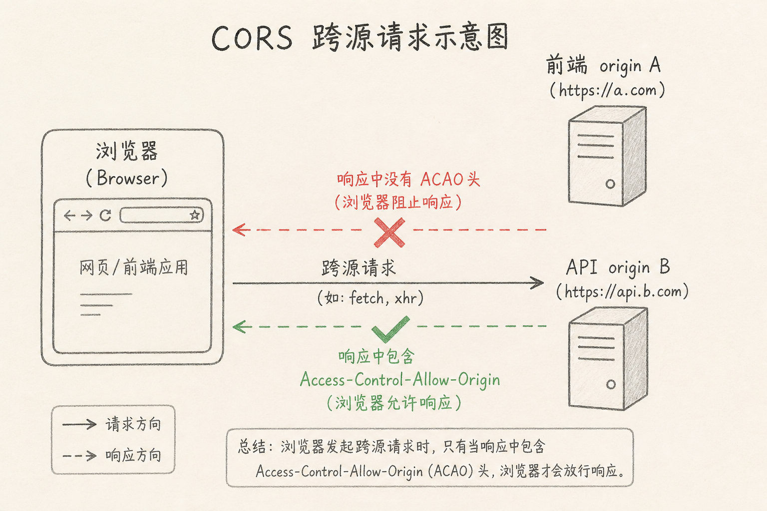 浏览器拦截缺少 CORS 头的跨源响应
