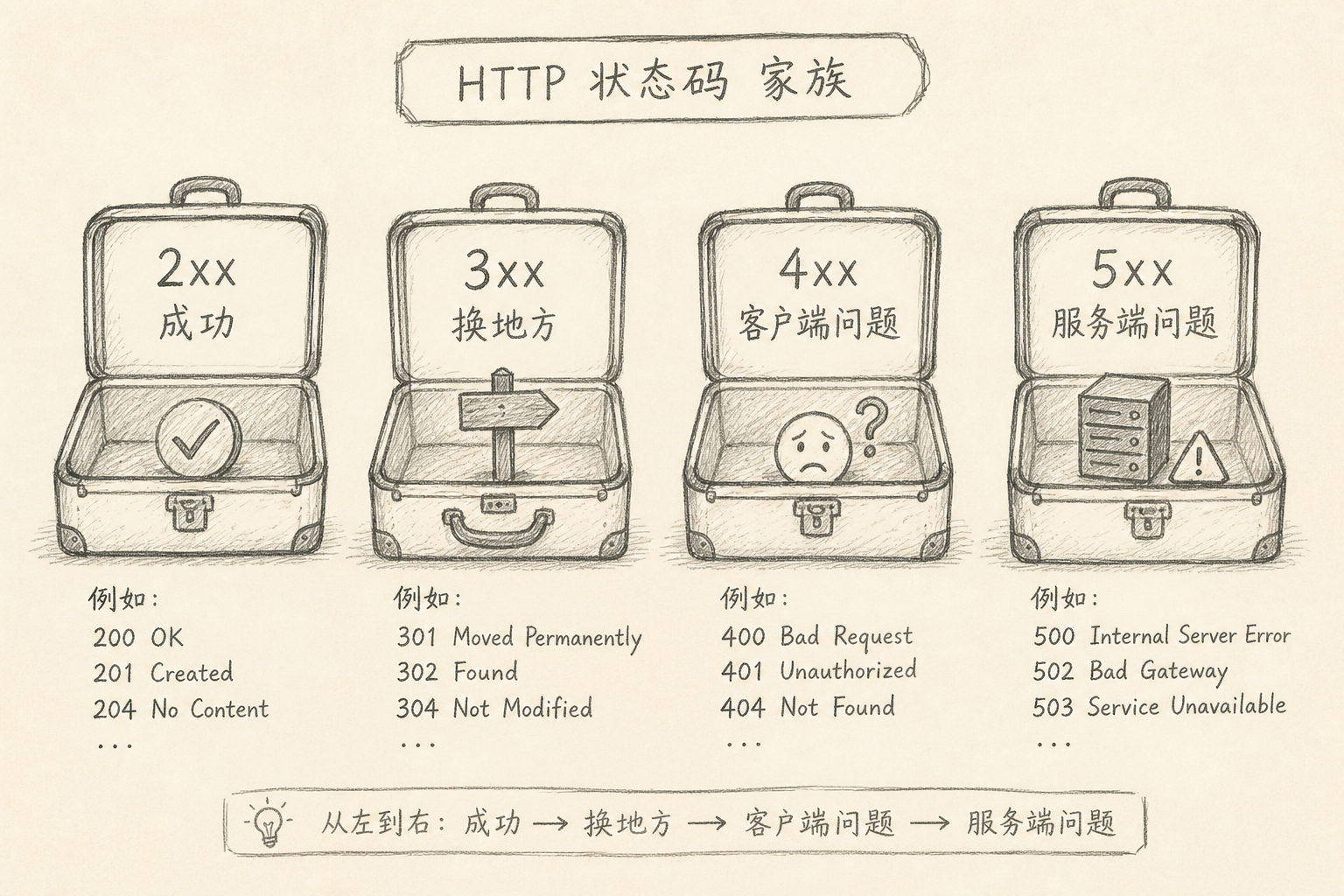 HTTP 状态码四大类