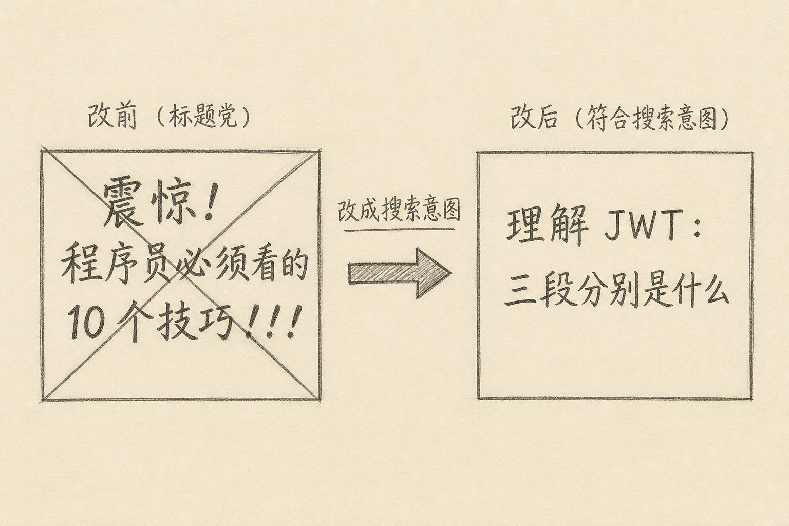 营销标题与搜索向标题对比