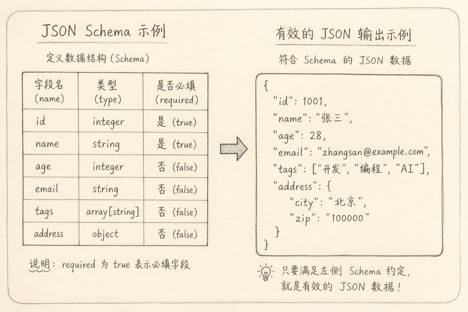 Schema 约束有效 JSON 输出