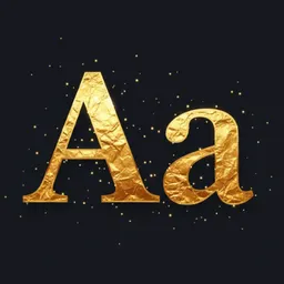 Gold Foil Text icon
