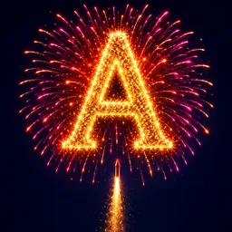 Fireworks Text icon