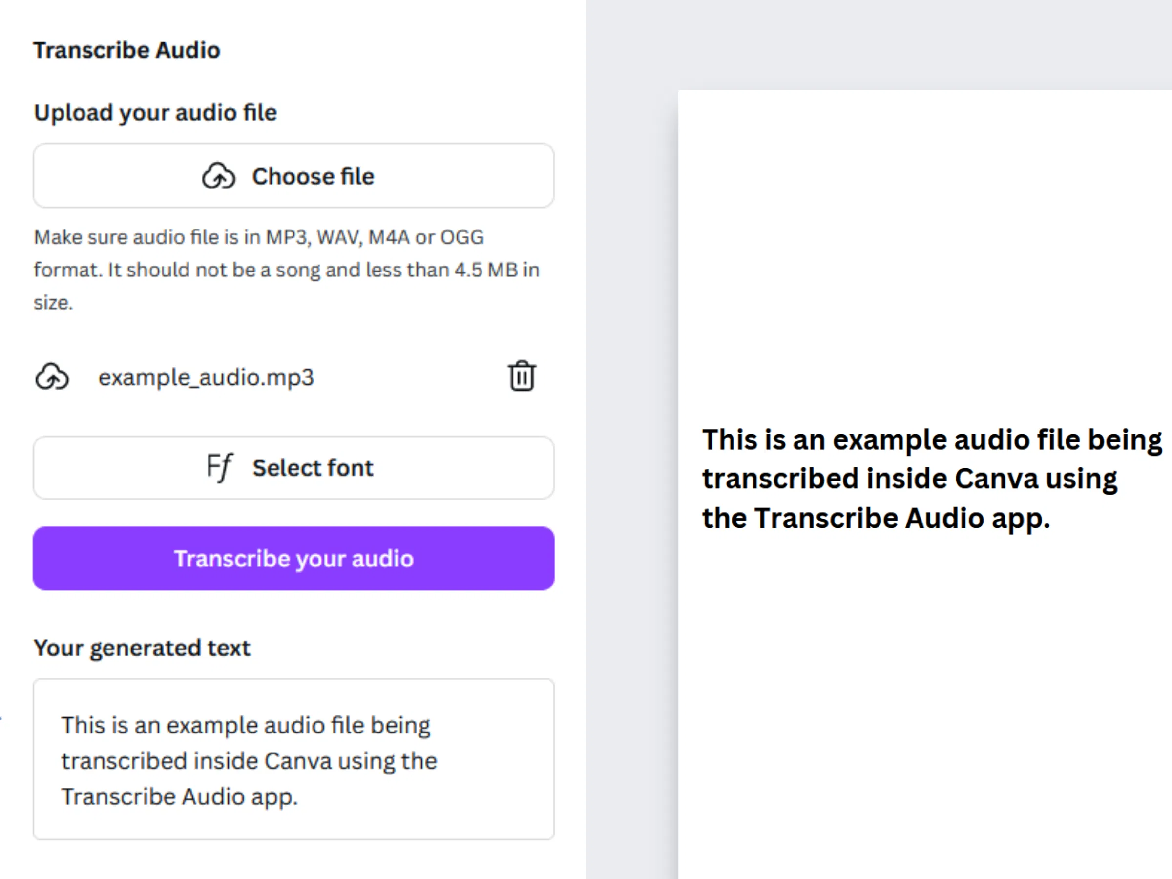 Transcribe Audio screenshot 2