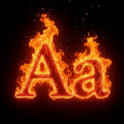 Fire Text icon