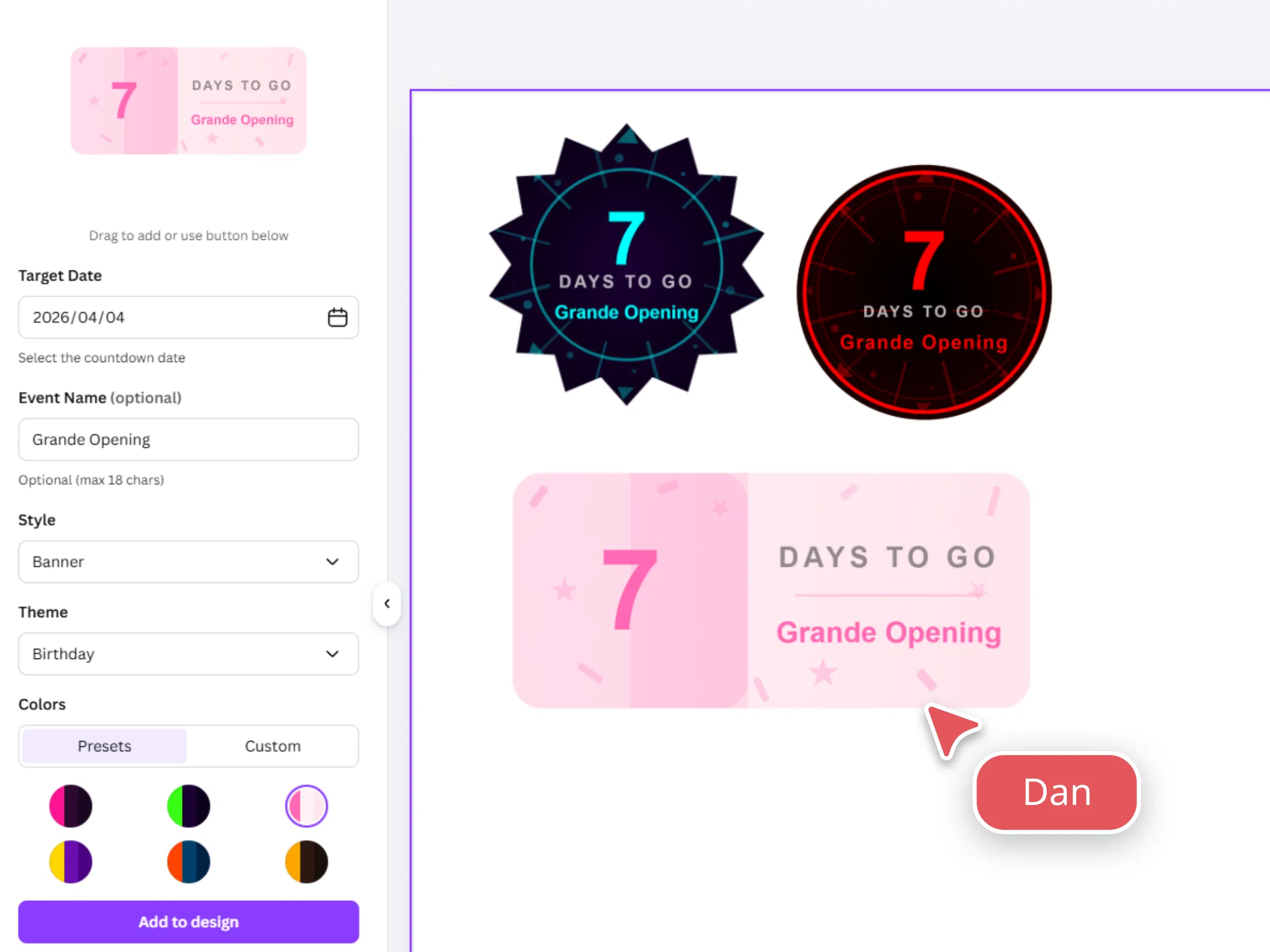 Countdown Stickers screenshot 2