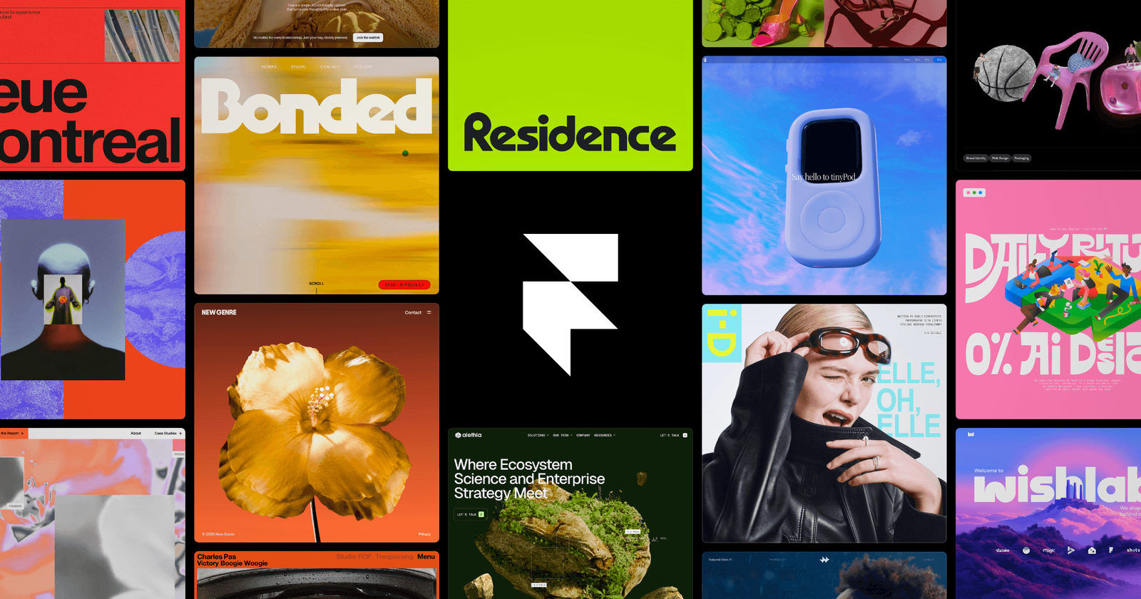Framer marketing preview for an AI design agent and website builder canvas
