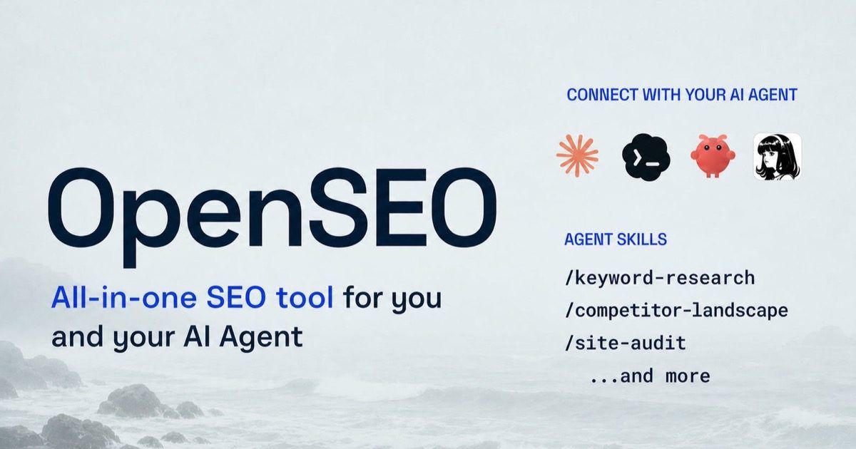 OpenSEO social card for the open source SEO platform homepage