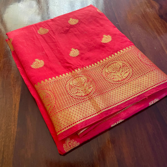 Red Banarasi Silk