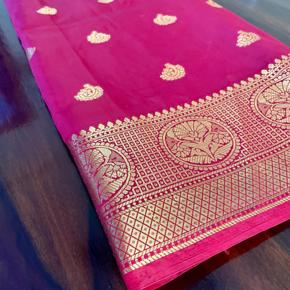 Red Banarasi Silk