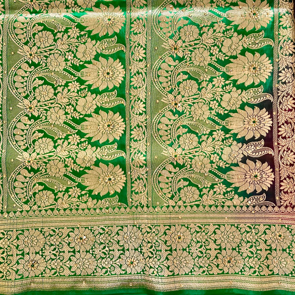 Pink Sea Green Banarasi