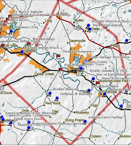 bastrop co tx map