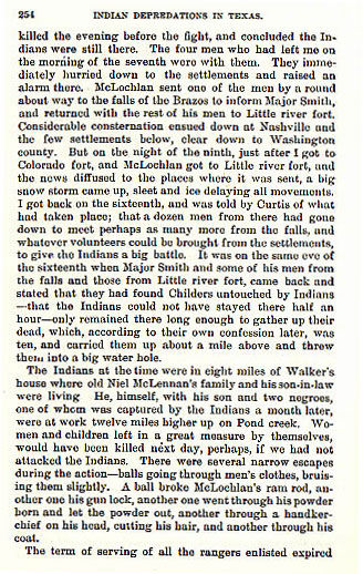 Captain Erath's Fight on Elm Creek story from the book Indian Depredations in Texas by J. W. Wilbarger