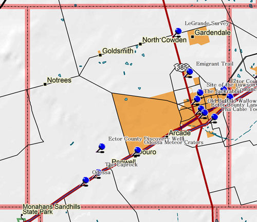 Ector County Map 0323