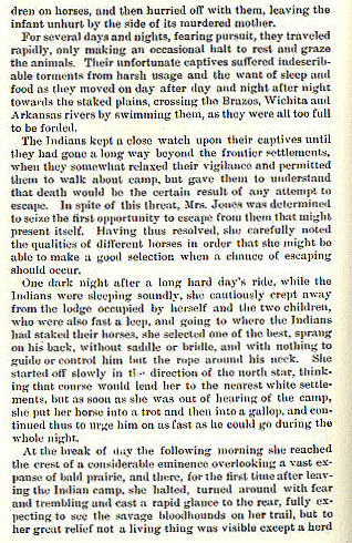 Mrs. Jones story from the book Indian Depredations in Texas by J. W. Wilbarger