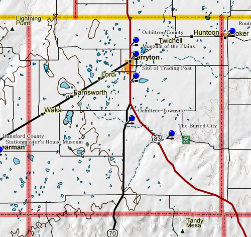 Map of Ochiltree County