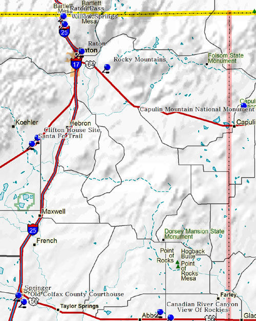 Northcentral Part of Northeastern New Mexico Historical Markers Fort
