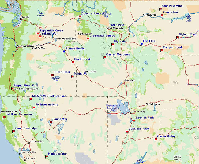 Northwest United States Frontier Historical Map