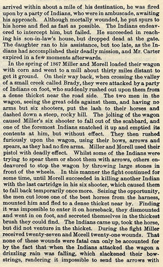 Murders and Battles in San Saba and Llano Counties story from the book Indian Depredations in Texas by J. W. Wilbarger