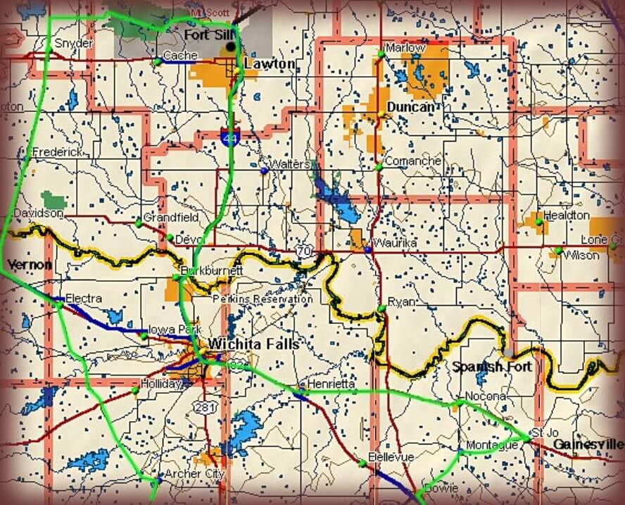 red river town map