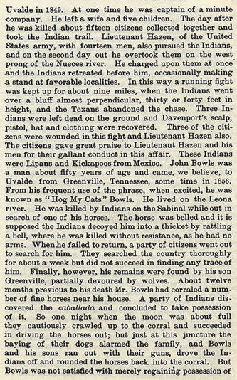 Indian Outrages in Uvalde County story from the book Indian Depredations in Texas by J. W. Wilbarger