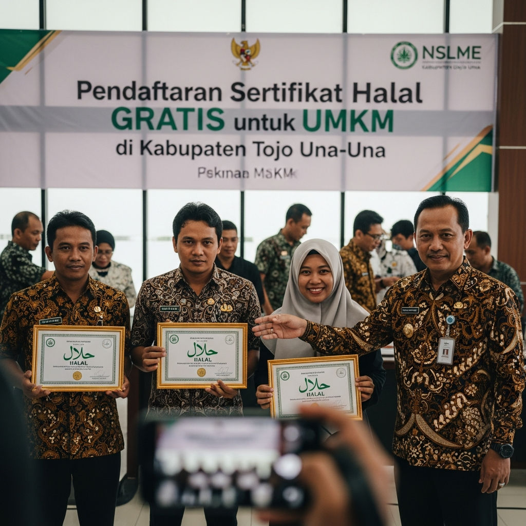 Pendaftaran Sertifikat Halal Tojo Una-Una GRATIS 2026: Panduan Lengkap UMKM Touna Siap Naik Kelas