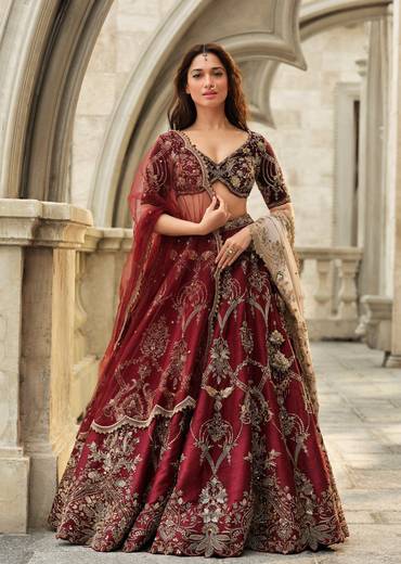RedVelvetBridalLehengaWithCutdanaBeadsAndSequinsEmbroidery_1.jpg