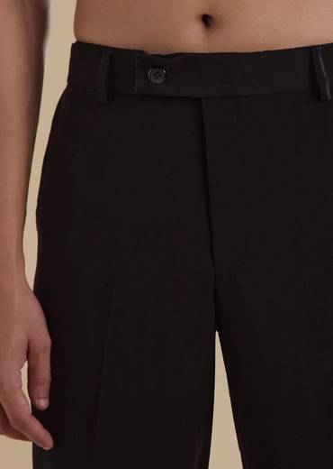 Black Velvet Mens Indowestern with Mirror Beads Detail Work