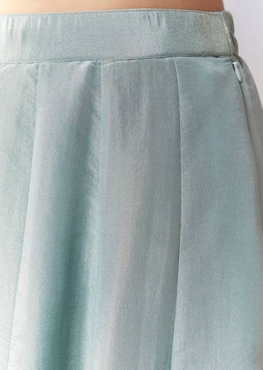 Blue Anarkali Palazzo Set with Cutdana Work