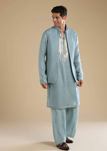 grey-sequin-embellished-kurta-and-jacket-set-sg328647-1.jpg
