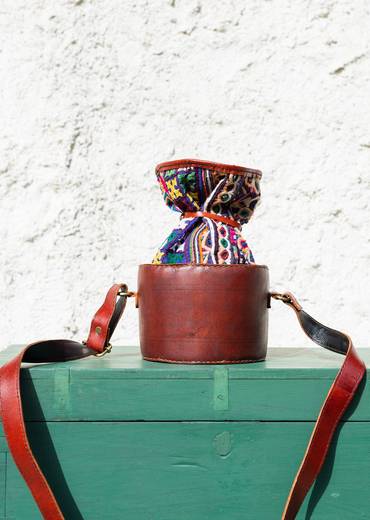 Handcrafted Hand-Embroidered Leather Bag
