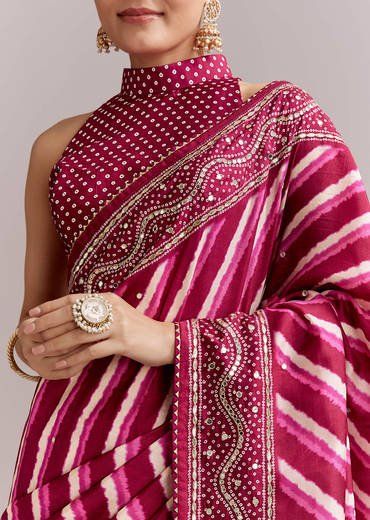 hot-pink-silk-printed-saree-with-lehariya-and-bandhani-gota-border-sg351947-1.jpg