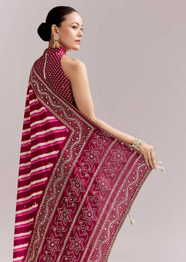 hot-pink-silk-printed-saree-with-lehariya-and-bandhani-gota-border-sg351947-1.jpg