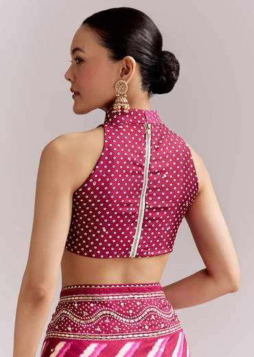 hot-pink-silk-printed-saree-with-lehariya-and-bandhani-gota-border-sg351947-1.jpg