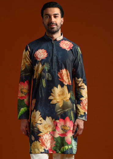 navy-blue-velvet-kurta-set-for-men-with-print-sg332516-1.jpg