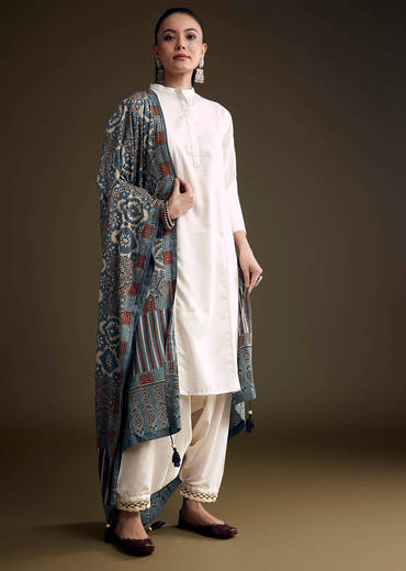 off-white-khadi-dhoti-suit-with-blue-hand-dyed-ajrakh-dupatta-sg356601-1.jpg