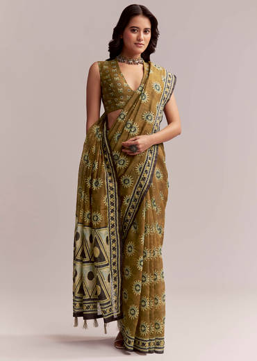olive-brown-linen-printed-saree-with-handcrafted-ajrakh-print-sg312212-1.jpg