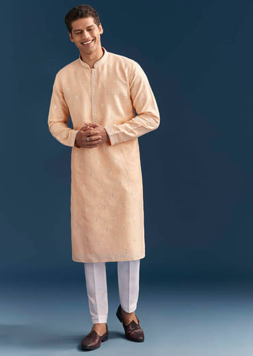 peach-silk-textured-kurta-set-for-men-with-thread-and-mirror-work-sg329966-1.jpg