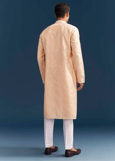 peach-silk-textured-kurta-set-for-men-with-thread-and-mirror-work-sg329966-1.jpg