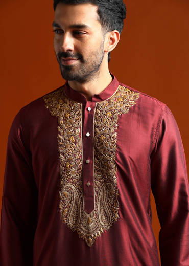 red-banarasi-silk-kurta-set-for-men-with-heavy-hand-embroidery-sg326096-1.jpg