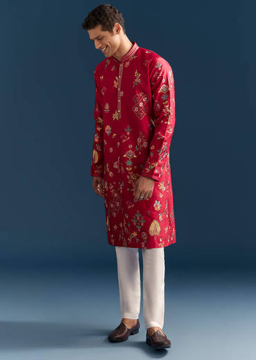 red-silk-kurta-set-for-men-with-thread-embroidery-sg329918-1.jpg