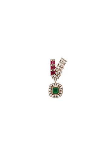 Ruby And Emerald Kundan Statement Necklace Set
