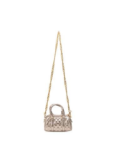Silver Quilted Lyrca Bag