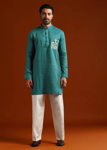 teal-textured-kurta-set-for-men-with-thread-embroidery-sg321628-1.jpg