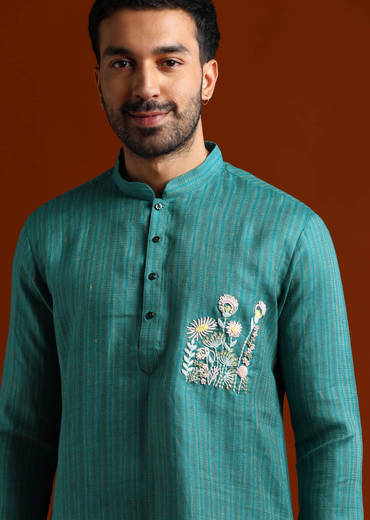 teal-textured-kurta-set-for-men-with-thread-embroidery-sg321628-1.jpg