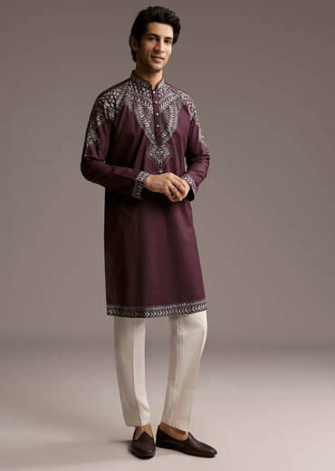 wine-linen-kurta-set-for-men-with-thread-embroidery-sg321988-1.jpg