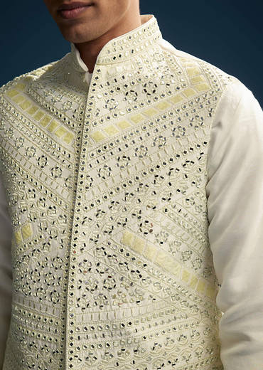 yellow-silk-kurta-jacket-set-for-men-with-mirror-and-patch-work-sg330430-2.jpg